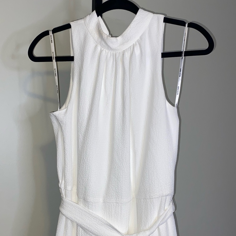 Anne Klein White Halter Tiered Maxi Dress - Picture 6 of 12
